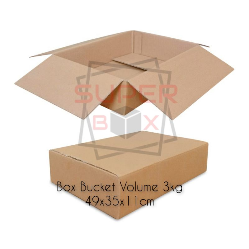 

Box 49x35x11cm (Bucket Volume 3 kg) Kardus/Karton/Bucket/Hampers/Box Normal