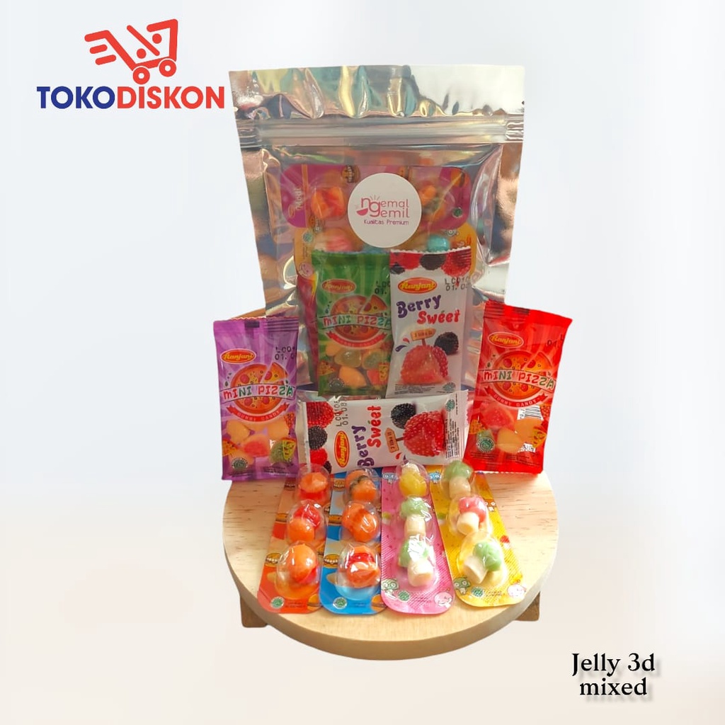 

Jelly 3D Mixed - Burger/Jamur/Pizza/Berry // Premium