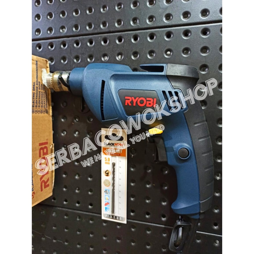 Ryobi Mesin Bor Listrik Rotary Drill 10 Mm D-110VR + Bonus Mata Bor Satuan Termurah Berkualitas