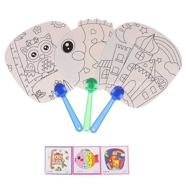 DIY MEWARNAI KIPAS MAINAN EDUKASI CRAFT KERAJINAN TANGAN EDUTOYS SOUVENIR GOODIE BAG HADIAH ULTAH-4
