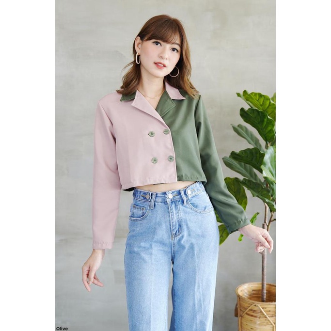 BEFAST - ZEC OOTD Wanita Kemeja WEISA / Kemeja Crop Zhuzu / Kemeja Wanita Crop Kekiniaan / Kemeja Model Korean / Kemeja 2 Warna Keluaran Terbaru