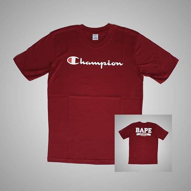 T-Shirt / Kaos Champion x BAPE