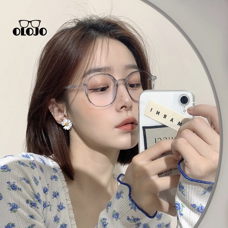 【COD】Kacamata Korea Wanita Kacamata Anti Radiasi/Black Frame Anti Blue Light Clear Lens Glasses for Women Retro Eyewear ol2