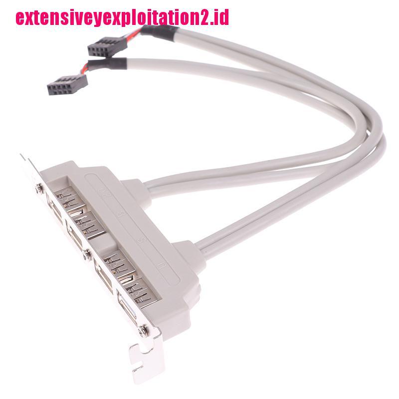 &lt; E2id &amp; &gt; Kabel Extension 4 Port USB 2.0 Ke 9Pin Untuk Panel MainBoard