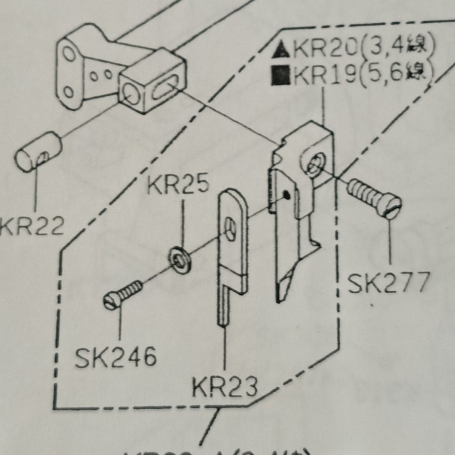 SK246 Baut Pisau Atas Mesin Obras 747