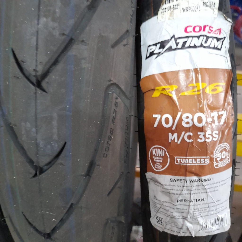 Ban motor bebek Corsa R26 70 80 17 Platinum tubeless