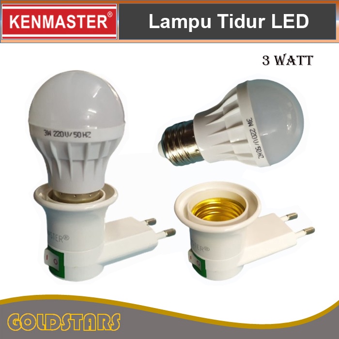 Lampu Tidur Colok Listrik Dinding 3 watt Kenmaster Dim Night Light