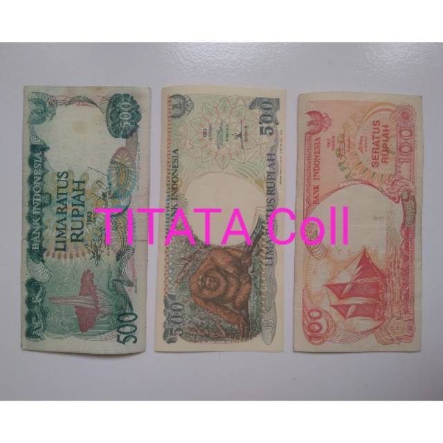 

UANG KERTAS KUNO PECAHAN 500 & 100