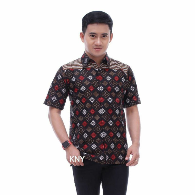 Hem batik ((originall)) warna pilihan motiv manok gemek