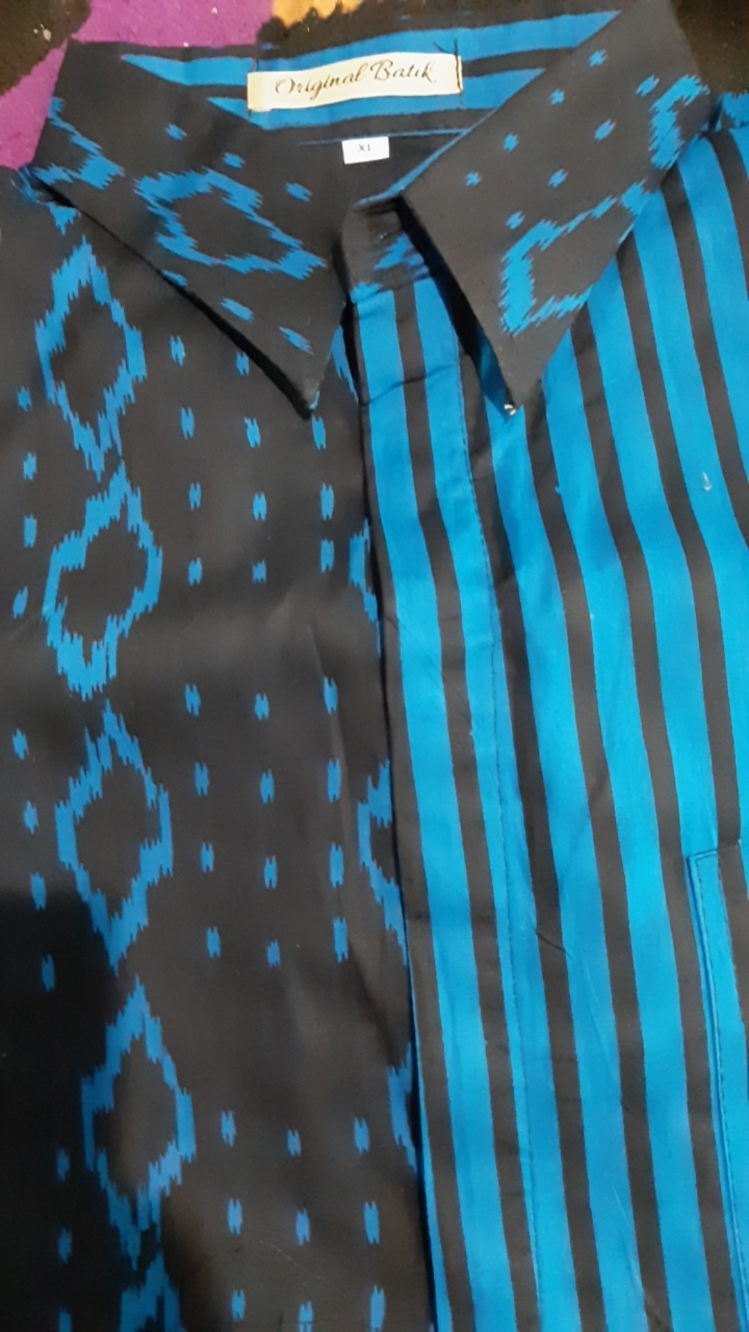 Aindra Batik Pekalongan Kemeja Salur Kombinasi