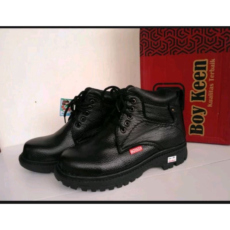 Sepatu safety kulit asli dinas kerja proyek harga murah