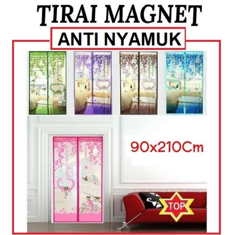 Tirai Magnet anti nyamuk kelambu pintu anti nyamuk magnet
