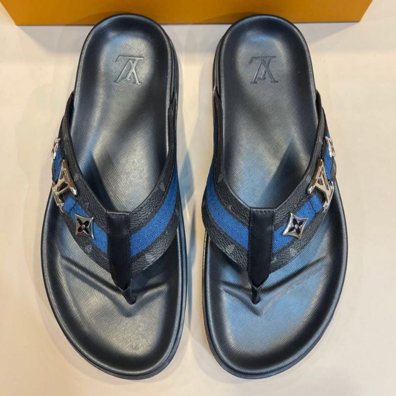 sandal lv jepit pria sendal cowok monogram hitam lou is vuitton mirror quality