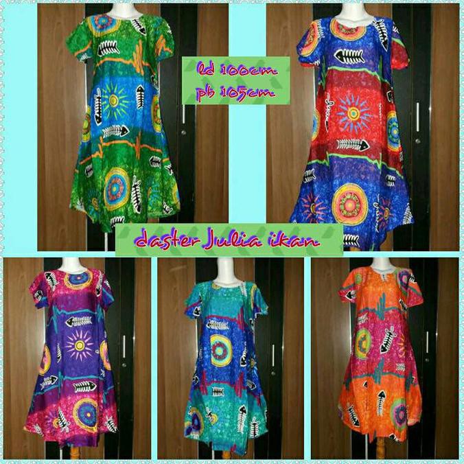 daster julia lengan baju tidur batik