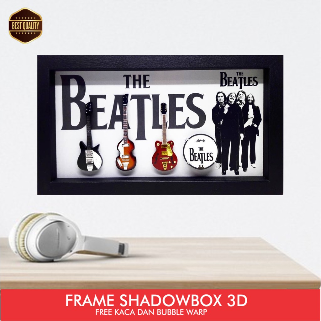 Pigura the beatles Frame the beatles Shadow box the beatles Pajangan the beatles Koleksi the beatles