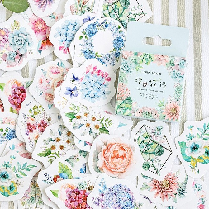 

Kai Kraft Flowery Sticker Set Vintage Journaling 46pcs