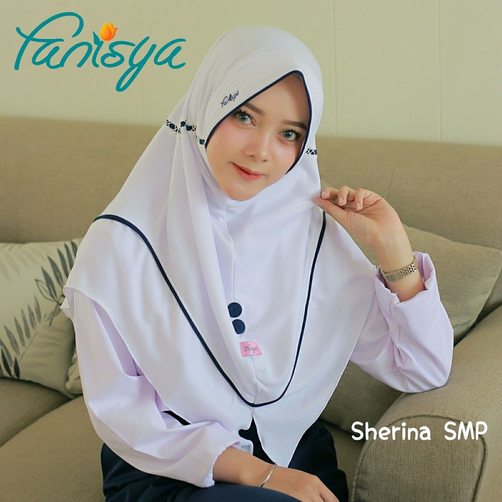 Fanisya Bergo Sherina SMP Putih 01 Jilbab Sekolah Anak SMP MTS