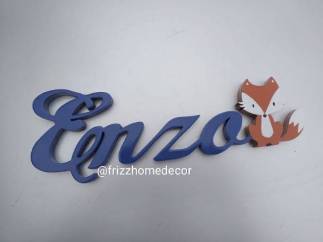 Papan Nama Kayu Custom / Huruf kayu Tulisan Sambung
