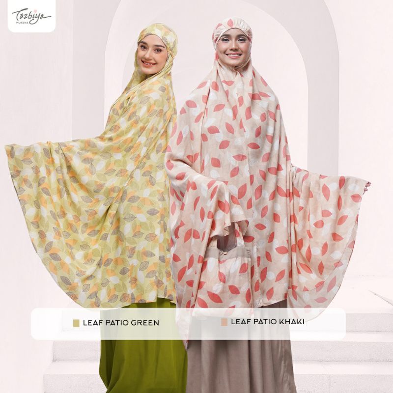 Mukena Tazbiya Leaf Patio Series / Mukena Motif Premium