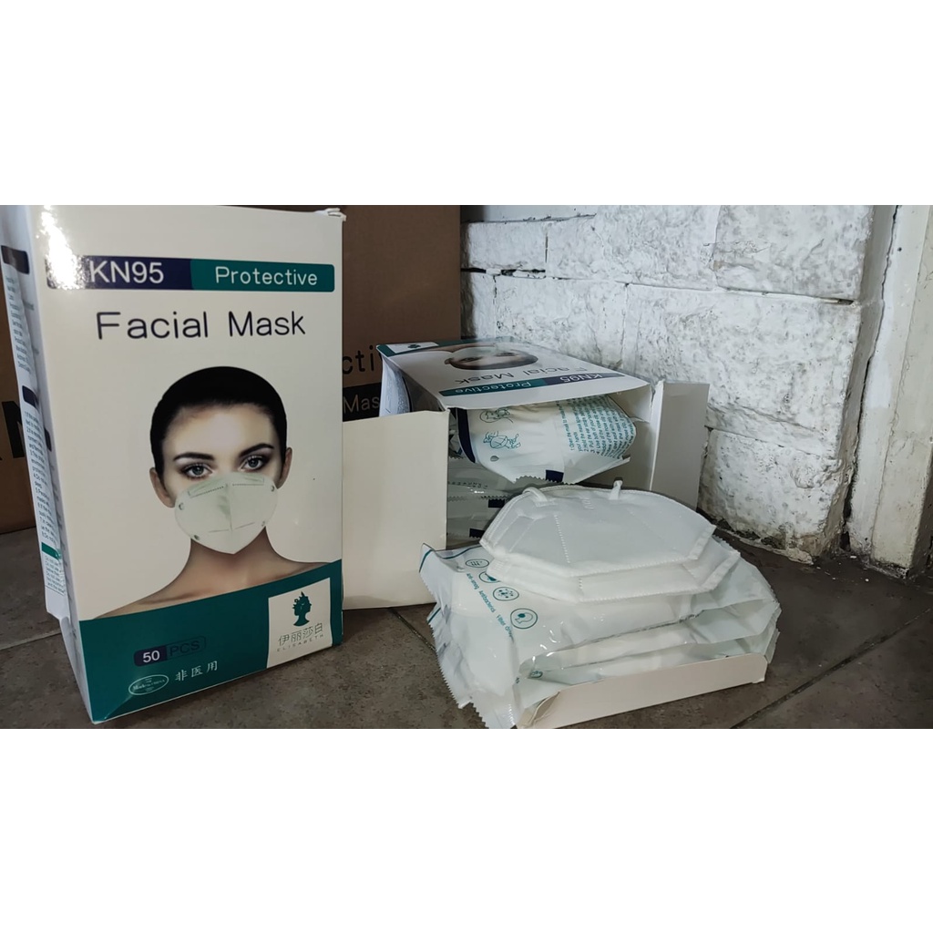 Masker KN 95 Elisabeth 5 ply Original - Putih