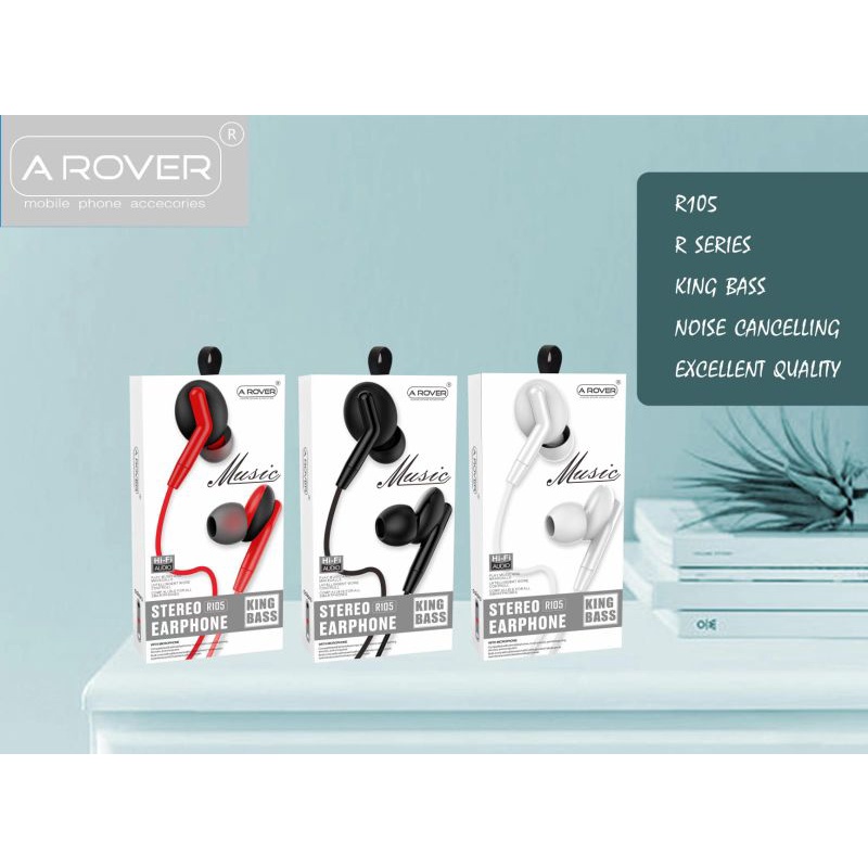 AROVER R105 Earphone Headset In Ear KING BASS Class Grade AAA - Garansi