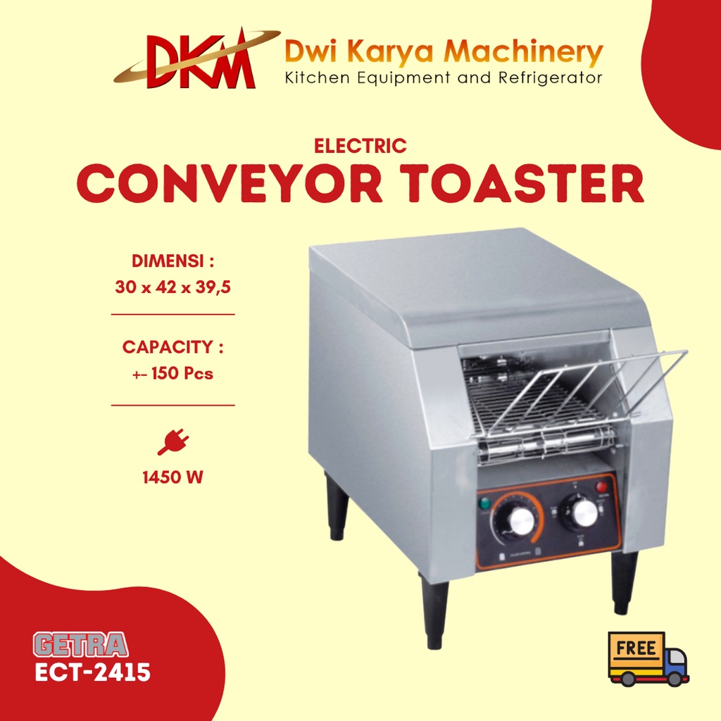 Getra ECT-2415 - Pemanggang Roti Tawar Electric - Conveyor Toaster