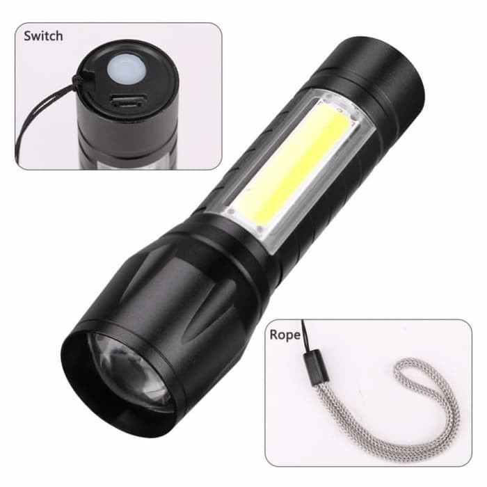 Trend-Paket senter mini XPE+COB led Q5 zoom usb charge waterproof