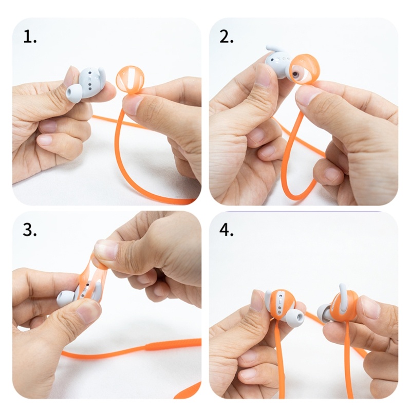 Cre Strap Silikon Lembut Anti Hilang Konektor Kabel Earphone Sport