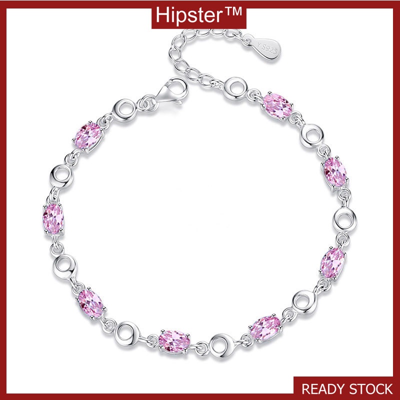 Fashion Classic Hot Sale White Gold Powder Gemstone Bracelet