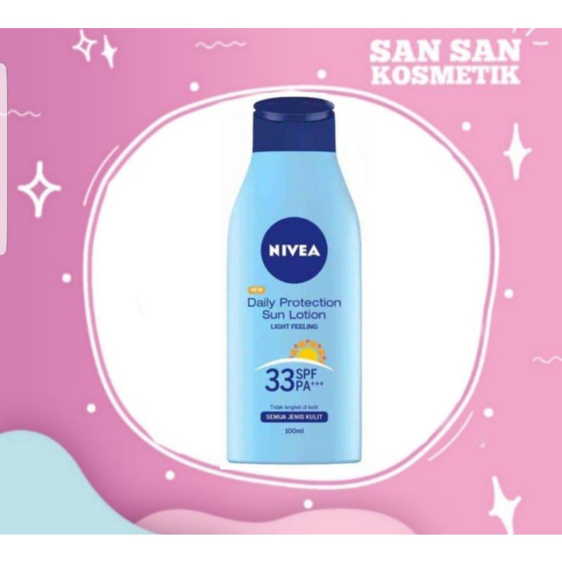 Nivea Daily Protection Sun Lotion SPF 33 Pa ++ 100ml