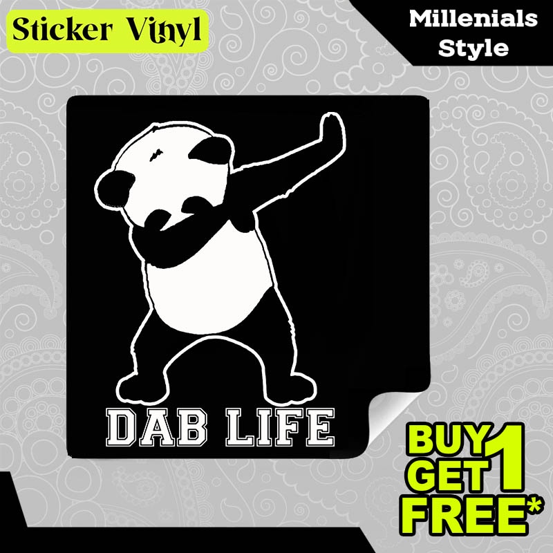 

Stiker Sticker Dab Life Panda Gambar Unik Desain Keren dan Kekinian Aesthetic Bahan Vinyl Satuan Anti Air
