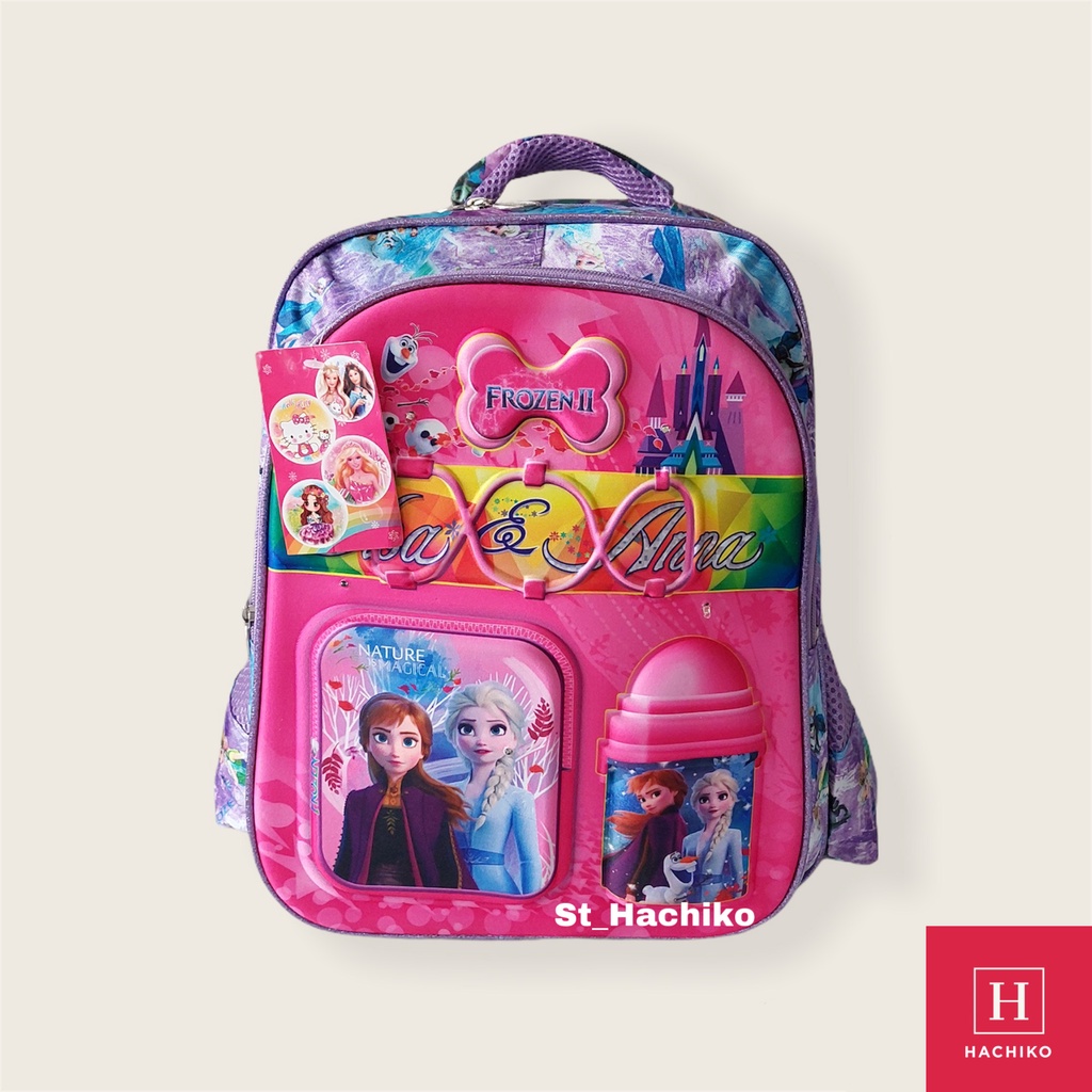 (HABIS) Tas Ransel Anak Cewe Merek Alto Model Frozen | Tas Sekolah Anak TK/SD | Tas Anak Warna Ungu 