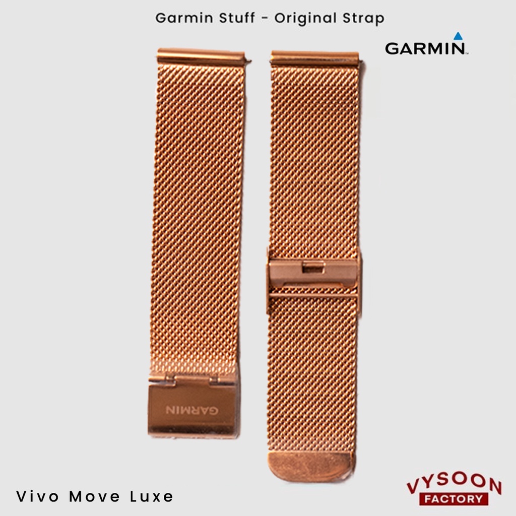 Strap Stainless Smartwatch Garmin Vivo Move Luxe Original - Rosegold