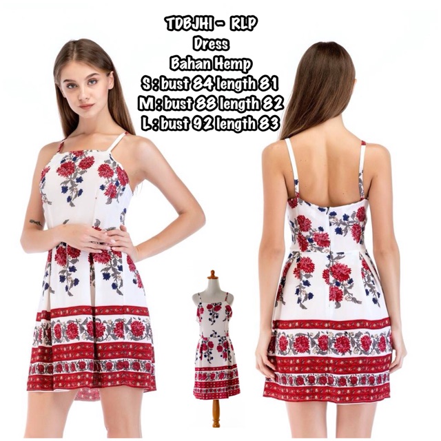 TDBJHI WHITE DRESS PUTIH DRESS MOTIF DRESS BUNGA DRESS PANTAI