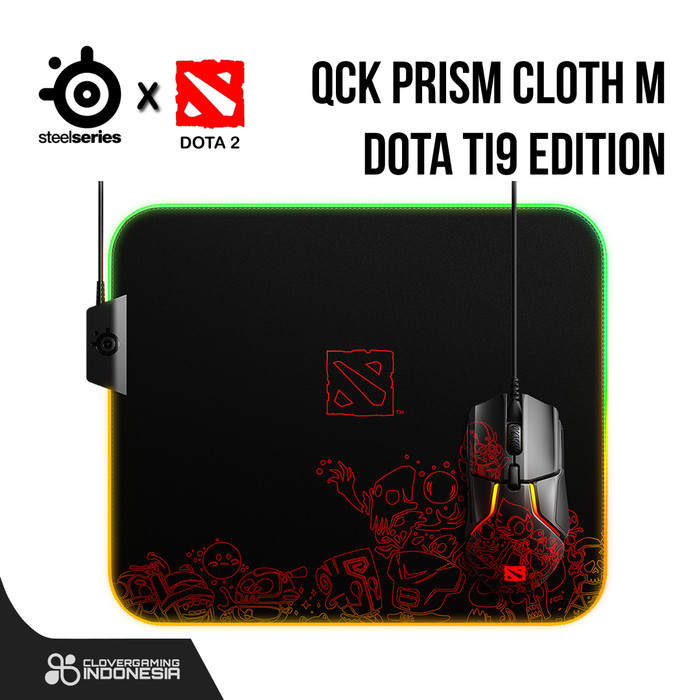 solusi Steelseries QcK Prism Cloth Medium Dota 2 TI9 Edition Gaming Mousepad Limited