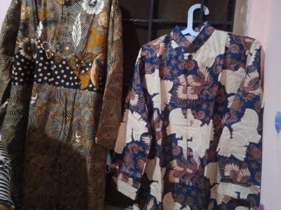 Tey-17 Batik Wanita Asj Sa Hrb026 Kenongo Kemeja Tosca Pendek