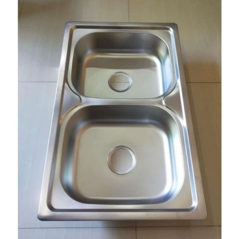 bak cuci piring 2 lubang wastafel cuci piring bak cuci piring stainless