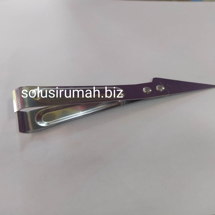 PINSET BULU AYAM BEBEK TWEEZER LEBAR PANJANG 1,8CM X14CM PISAU