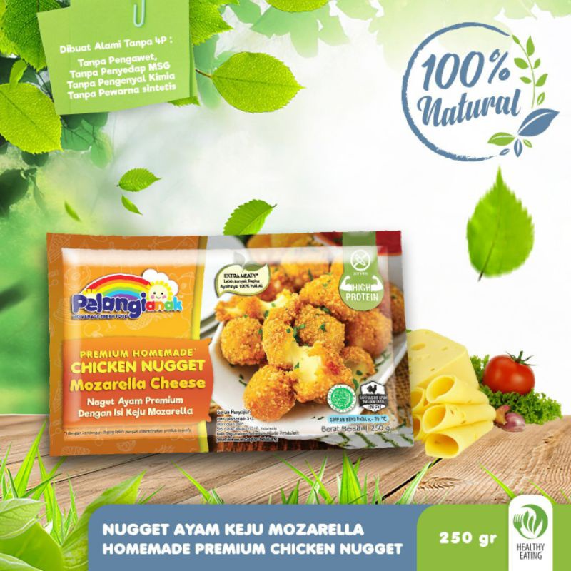 

nugget ayam mozarella non msg/nugget pelangi/nugget sehat