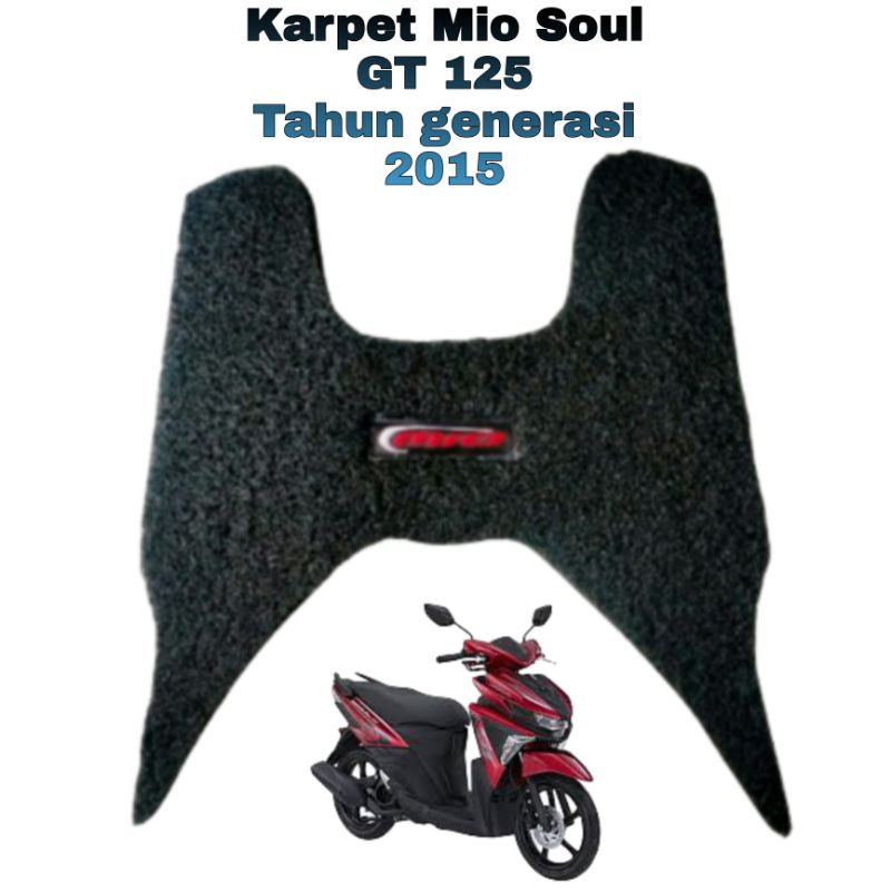 karpet motor mio soul gt 125/pijakan kaki mio soul gt 125/aksesoris mio soul gt 125 bahan nomad karp