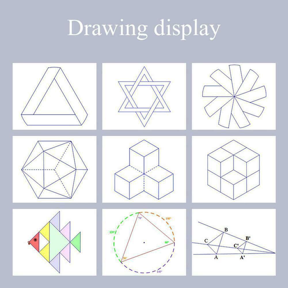 R-flower Fast Drawing Rulers Template Geometris Perlengkapan Kantor Sekolah Multifungsi