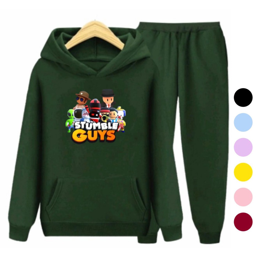 Setelan Anak Sweater Hoodie STUMBLE GUYS / Set Sweater Anak-Remaja Laki Laki Perempuan Size S, M, XL , XXL