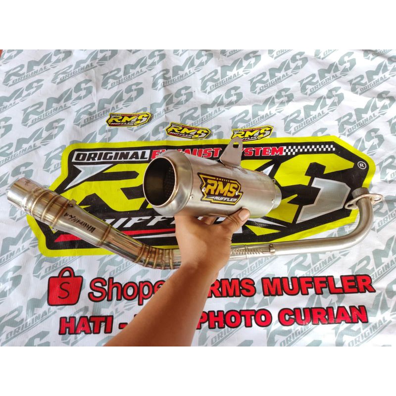 Knalpot racing RMS Muffler Original gp3 Supra karisma Shogun grand Jupiter z vega dll