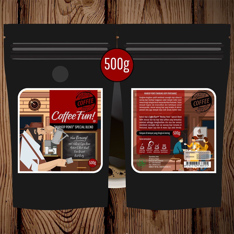

(500g) Kopi Bubuk CoffeeFun "Warkop Ponti" Special Blend (500g)