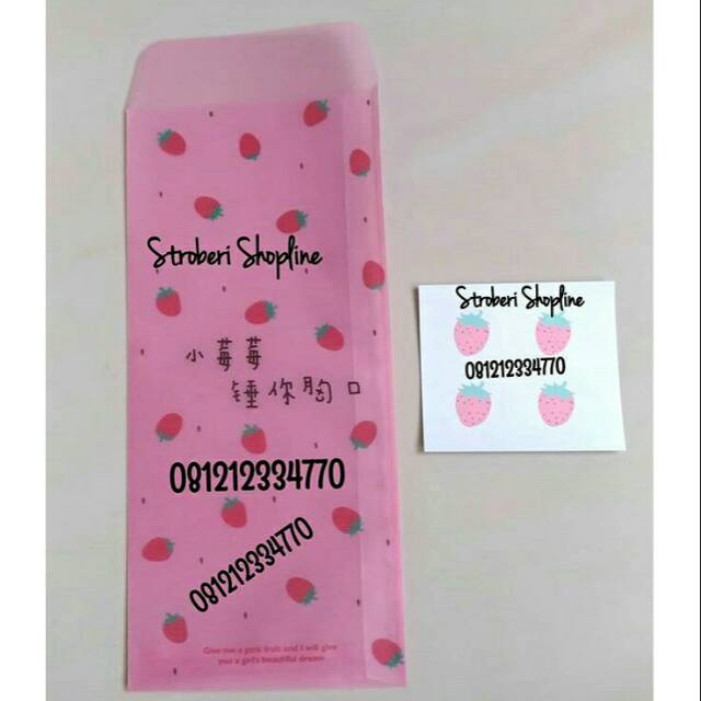 

1 SET Amplop Strawberry + Sticker Tempel isi 4 (IMPORT CHINA)