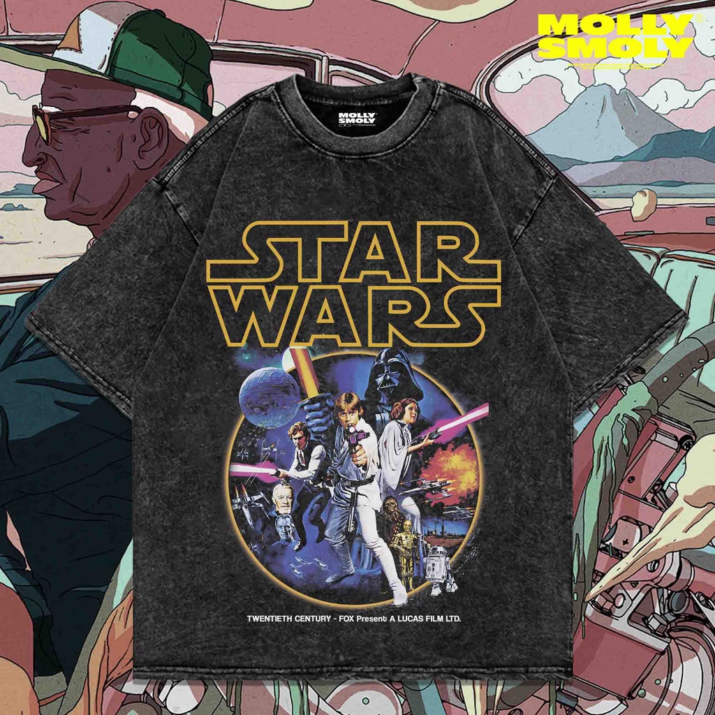 KAOS FILM STAR WARS OVERSIZE WASHED TEE | STAR WARS OVERSIZE WASHED | STONE WASH | STAR WARS