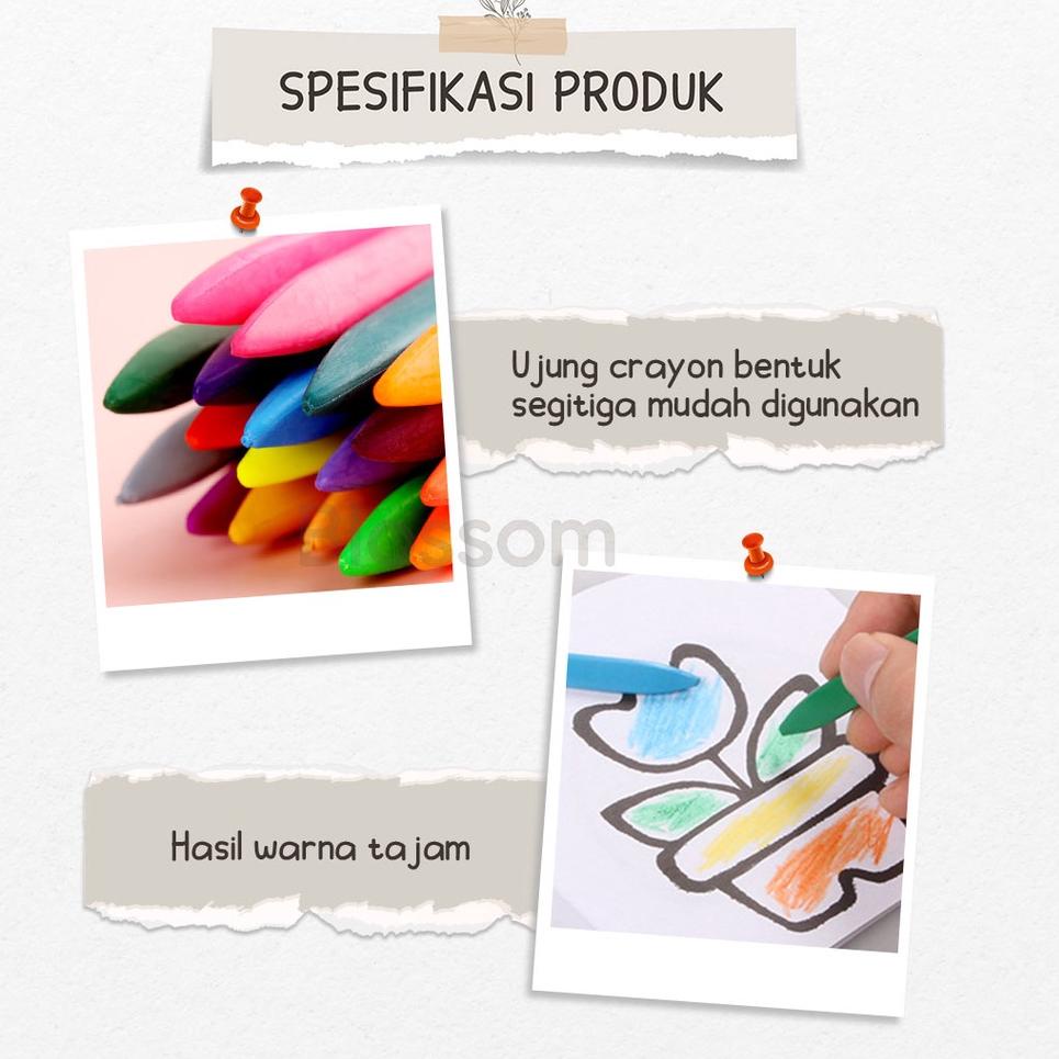 

(HARGA TERMURAH!) Crayon Anak Set 12Pcs 24Pcs 36Pcs In 1 Krayon Mewarnai Anak - Blossom Kids