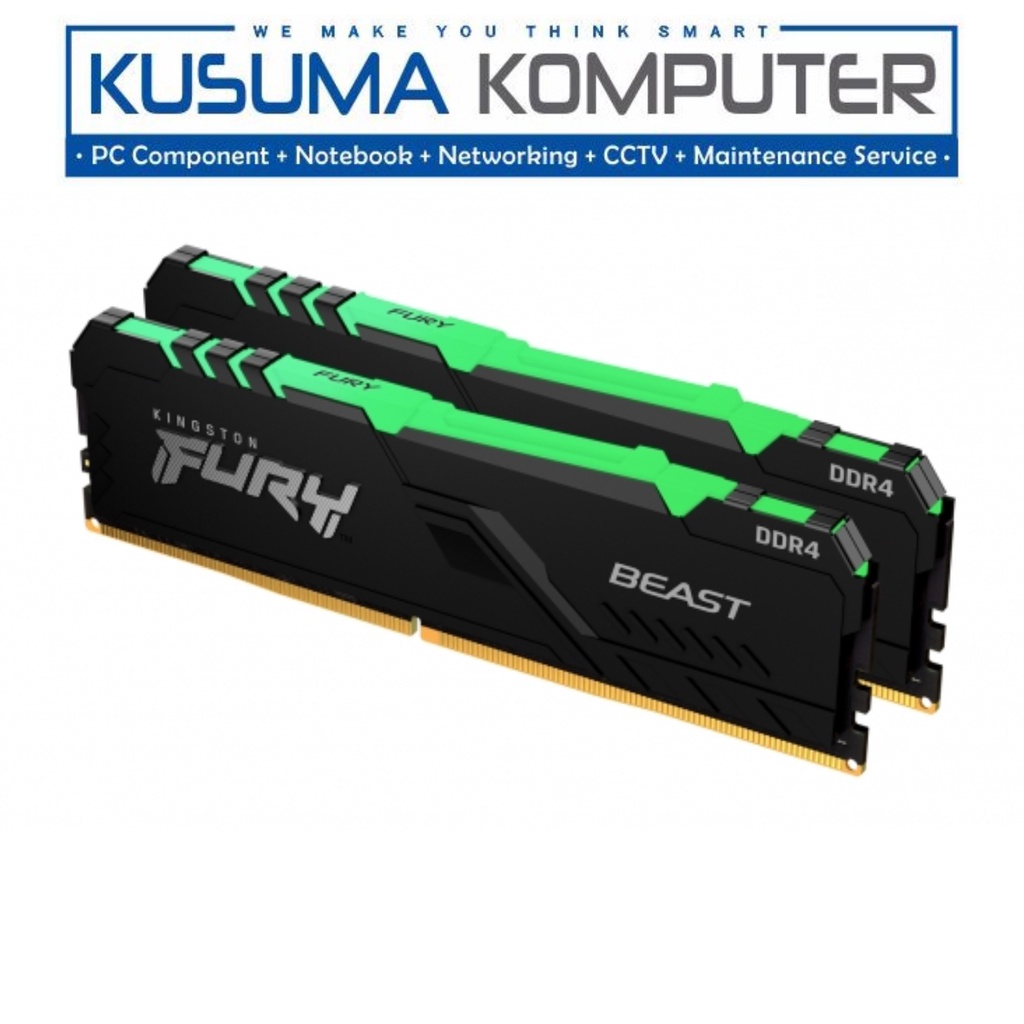 Ram Kingston Fury Beast RGB 32GB DDR4 3600Mhz KF436C18BBAK2/32