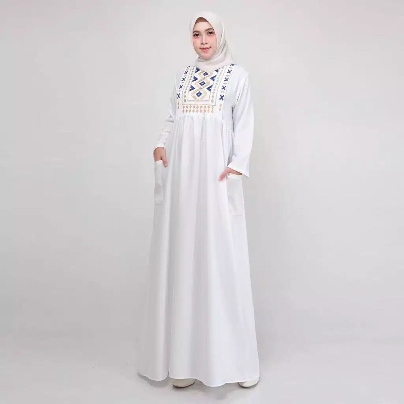 gamis putih/gamis manasik/gamis manasik medan/gamis medan/baju putih medan