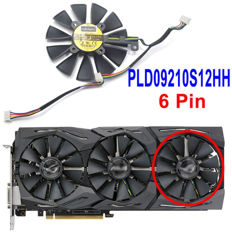 Bt Cooler Fan Untuk Strix Gtx1060Kipas VGA Graphics Card Cooling 12V 0.4A 87MM